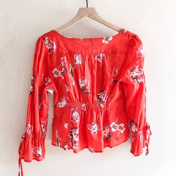 Free People Floral Square Neck Top - Picture 4 of 7